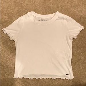 Hollister white crop top